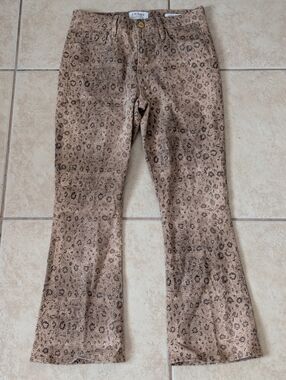 FRAME Denim Python Snakeskin Jeans Le Crop Mini Boot Size 27